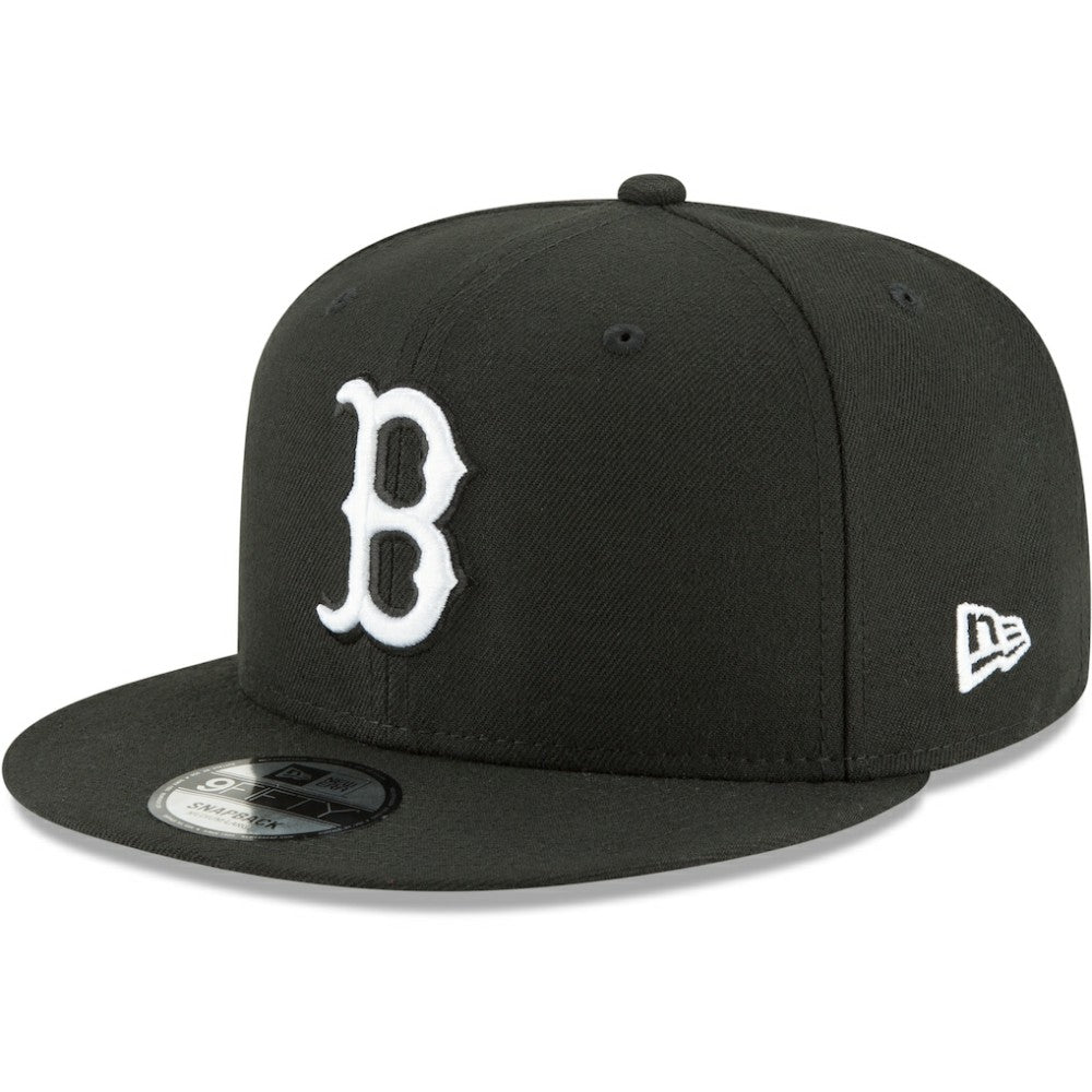 Boston Red Sox Black & White 9FIFTY Snapback Hat Black | New Era