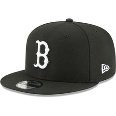 Boston Red Sox Black & White 9FIFTY Snapback Hat Black | New Era