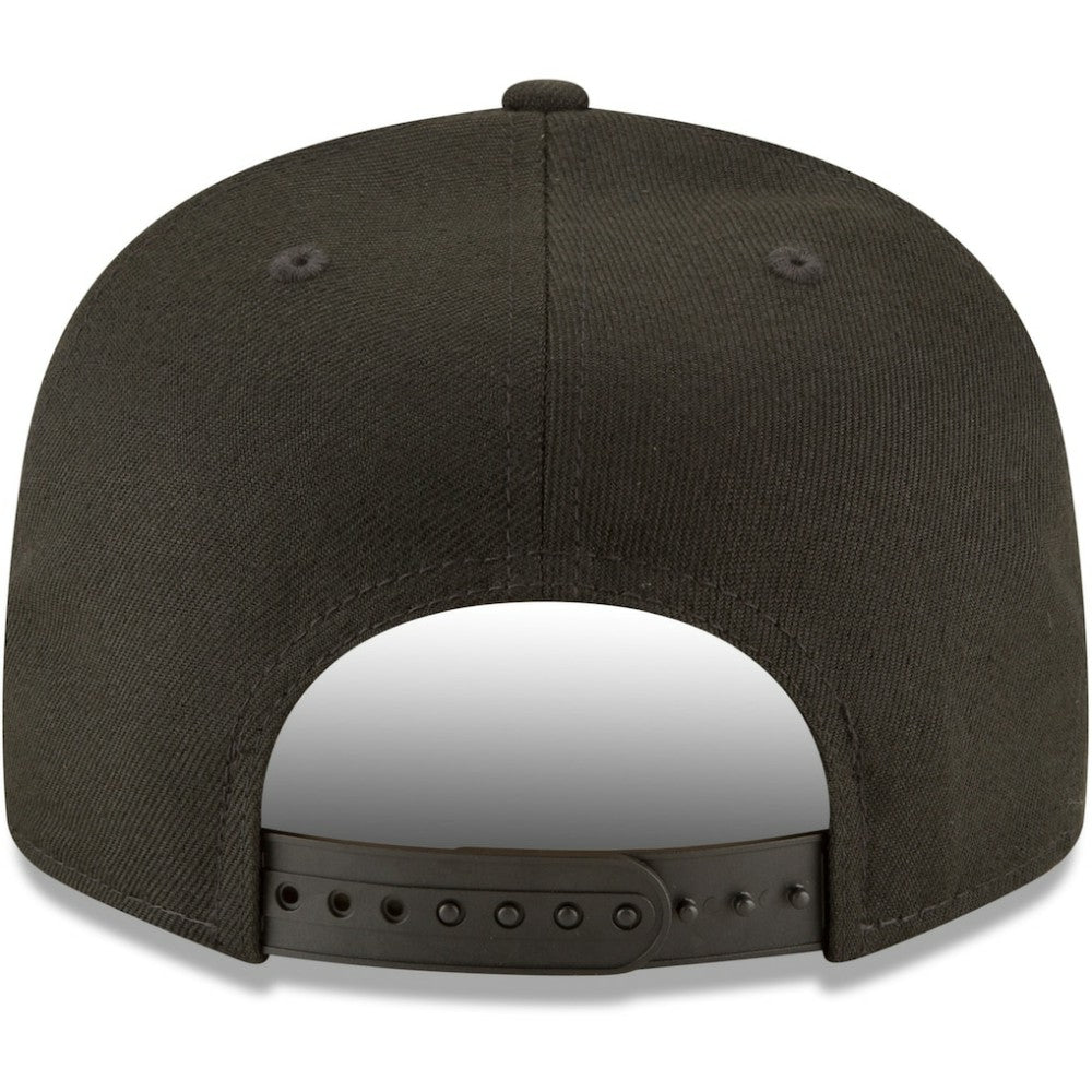 Cincinnati Reds Black on Black 9FIFTY Team Snapback Adjustable Hat Black | New Era