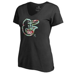 Baltimore Orioles Women's Lovely V-Neck T-Shirt Black