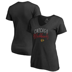 Chicago Blackhawks Women's Graceful V-Neck T-Shirt Black