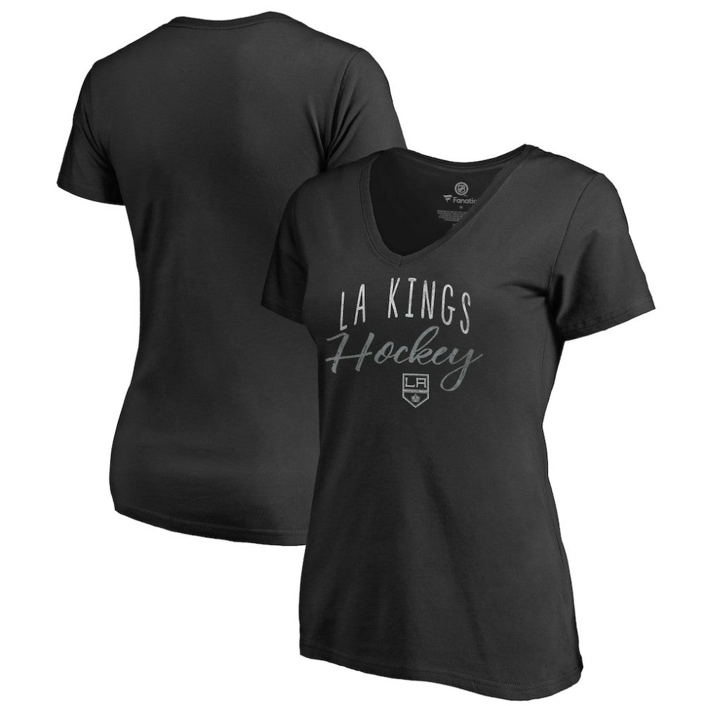 Los Angeles Kings Women's Graceful V-Neck T-Shirt Black