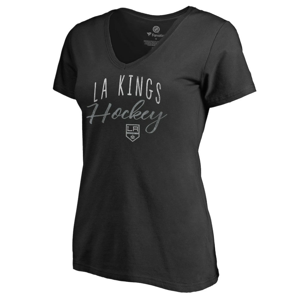 Los Angeles Kings Women's Graceful V-Neck T-Shirt Black