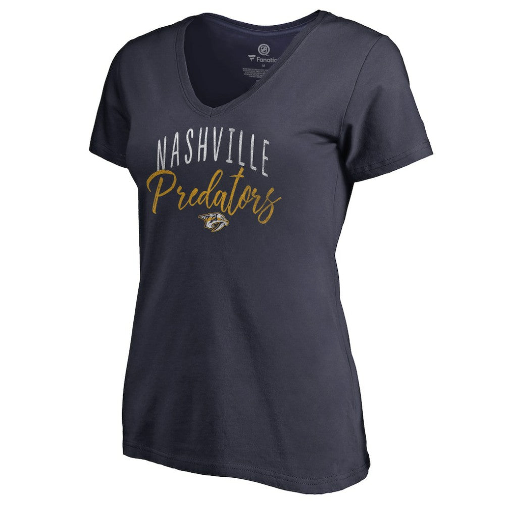 Nashville Predators Women's Graceful V-Neck T-Shirt Navy