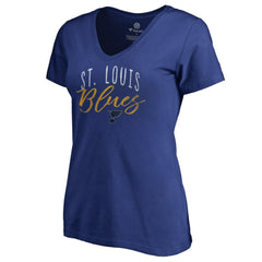 St. Louis Blues Women's Graceful V-Neck T-Shirt Blue