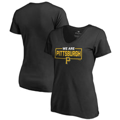 Pittsburgh Pirates Women's We Are Icon V-Neck T-Shirt Black