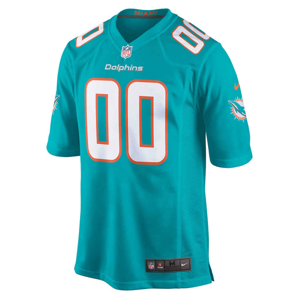 Miami Dolphins Youth Custom Game Jersey - Aqua
