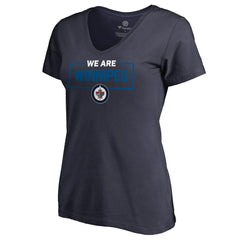 Winnipeg Jets Women's Iconic Collection V-Neck T-Shirt Navy