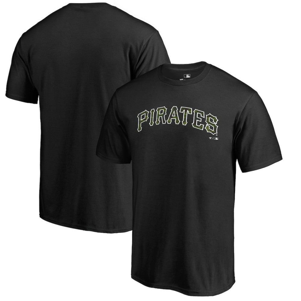 Pittsburgh Pirates Armed Forces Wordmark T-Shirt Black