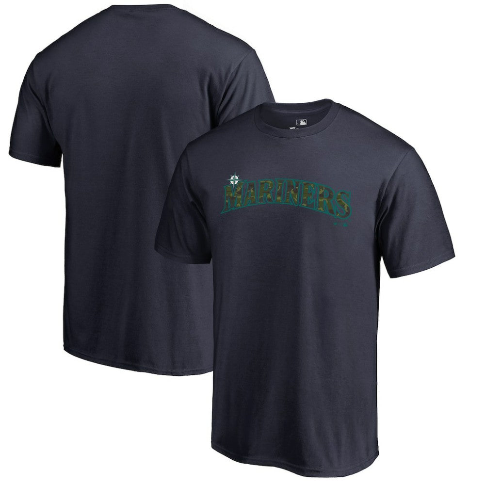 Seattle Mariners Armed Forces Wordmark T-Shirt Navy