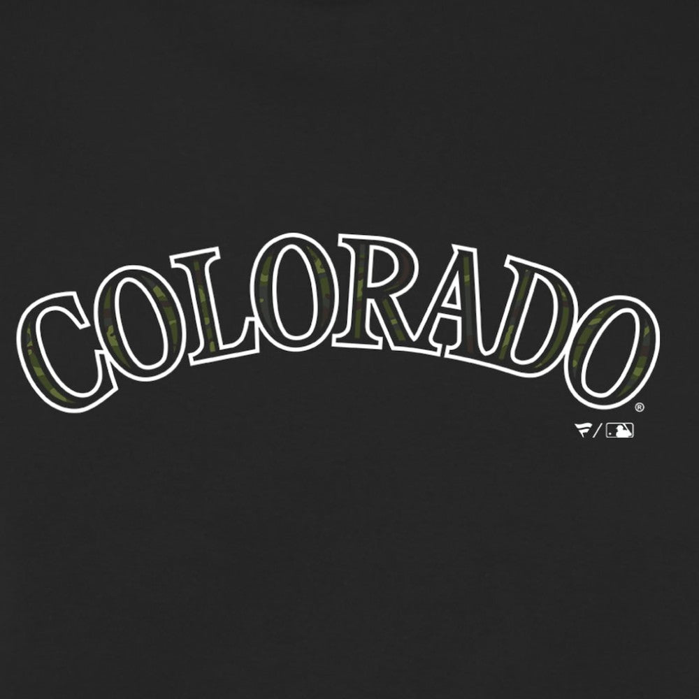 Colorado Rockies Women's Armed Forces Wordmark T-Shirt Black