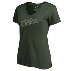 Athletics Women's Armed Forces Wordmark T-Shirt Green