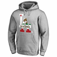Los Angeles Dodgers Hometown Collection Cali Flag Pullover Hoodie Heathered Gray