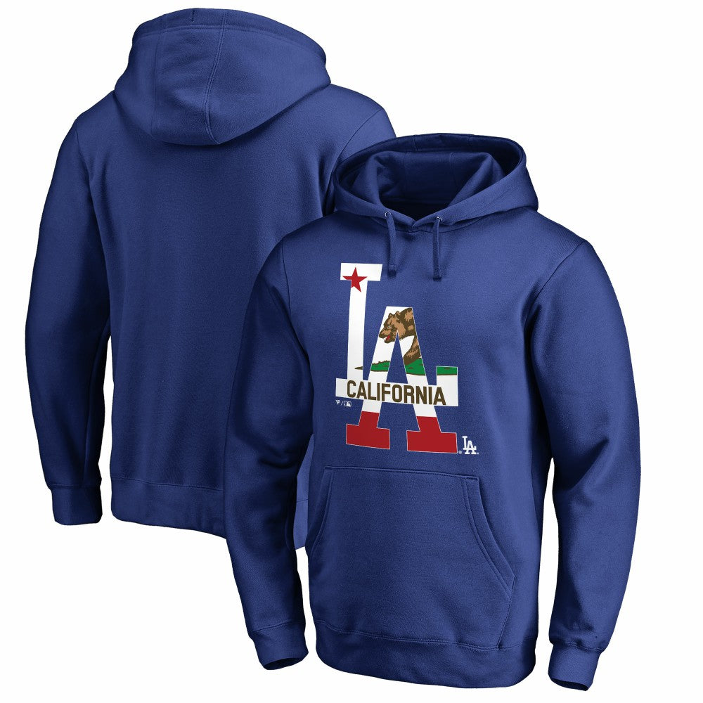 Los Angeles Dodgers Hometown Collection Cali Flag Pullover Hoodie Royal