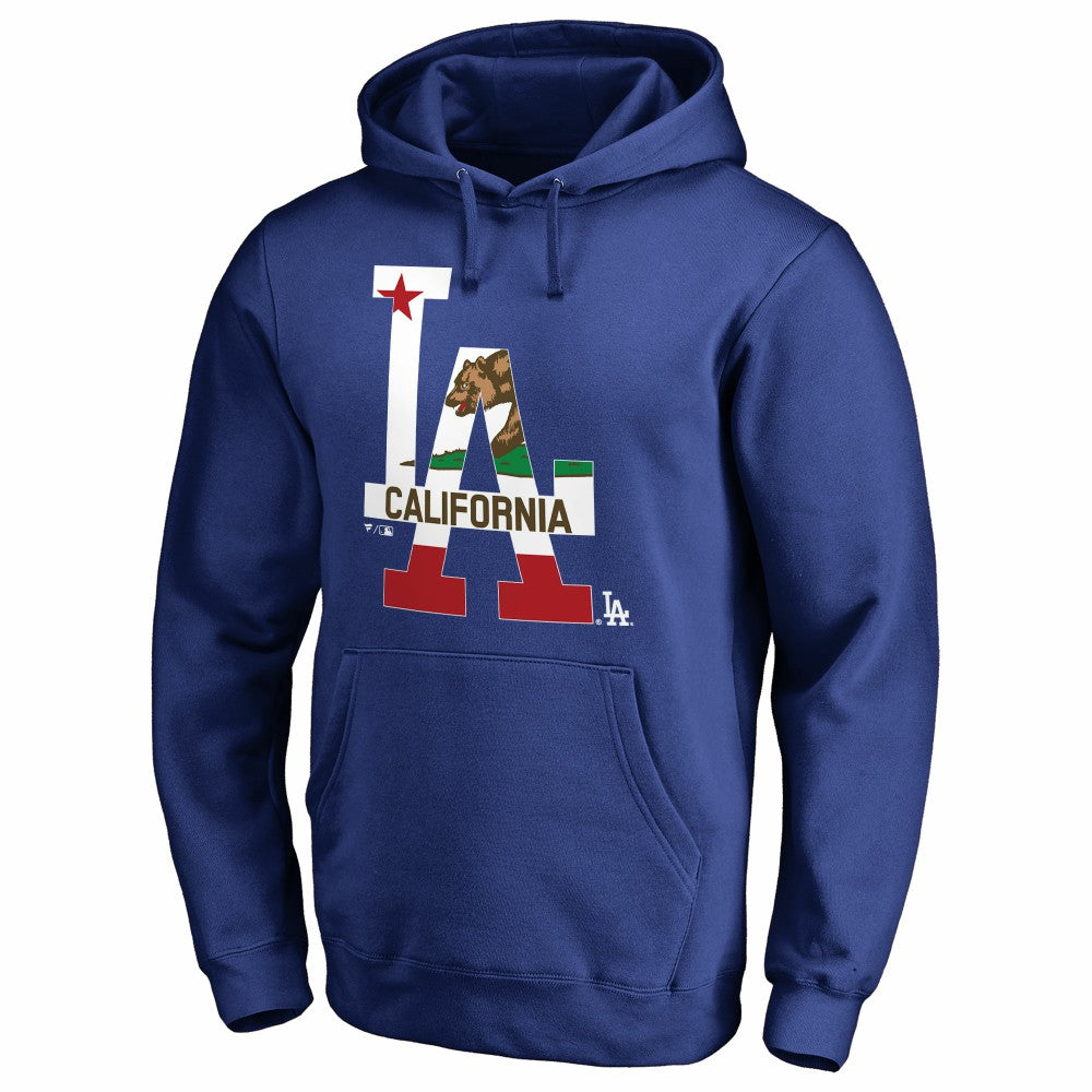 Los Angeles Dodgers Hometown Collection Cali Flag Pullover Hoodie Royal