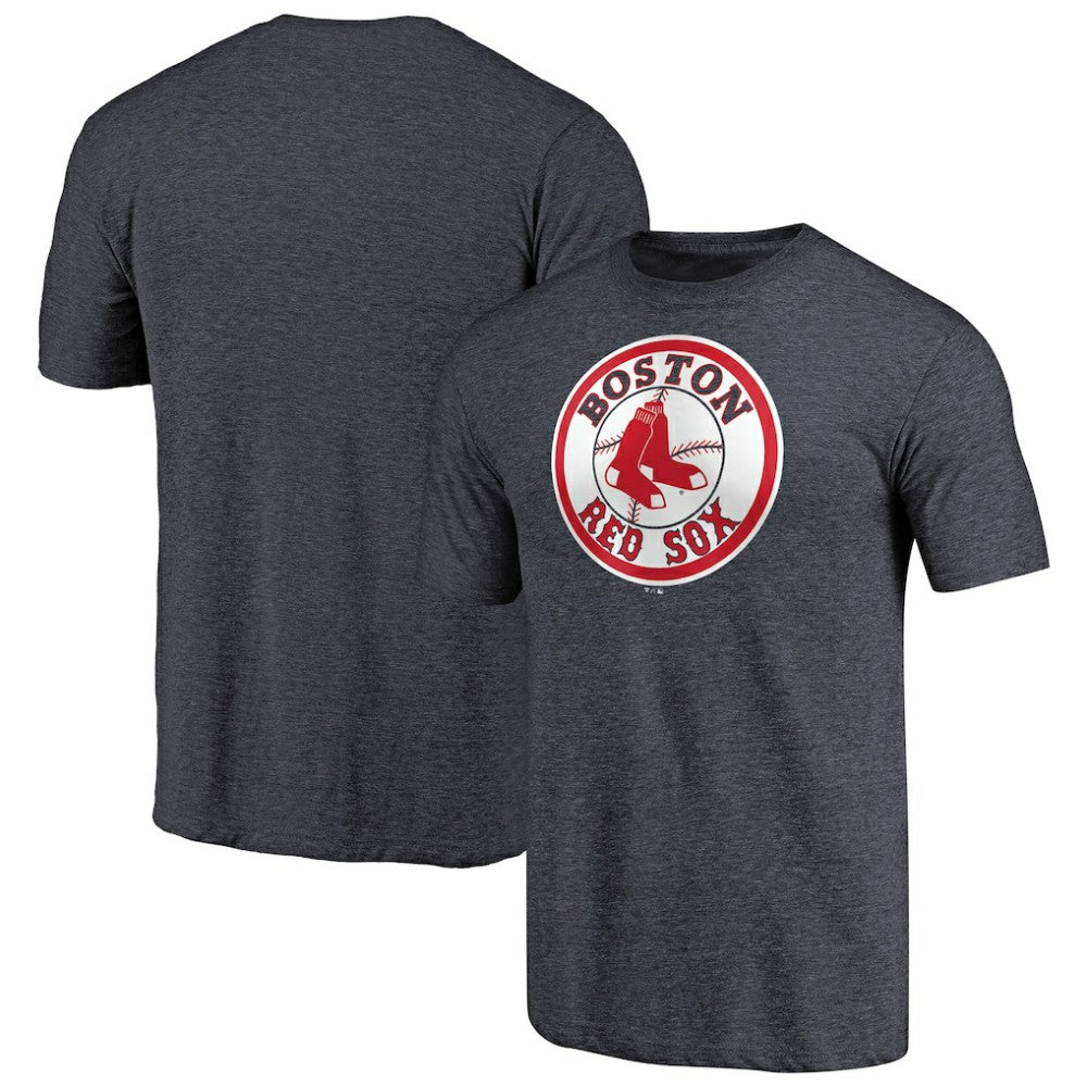Boston Red Sox Cooperstown Collection Forbes Tri-Blend T-Shirt Heathered Navy