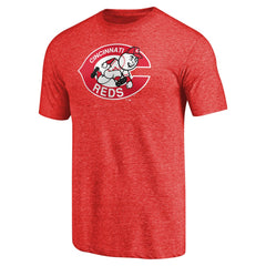 Cincinnati Reds Cooperstown Collection Forbes Tri-Blend T-Shirt Heathered Red