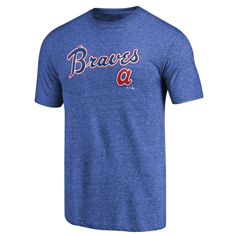Atlanta Braves Vintage Cooperstown Collection Wahconah Tri-Blend T-Shirt Blue