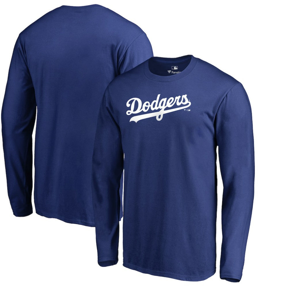 Los Angeles Dodgers Team Wordmark Long Sleeve T-Shirt Royal