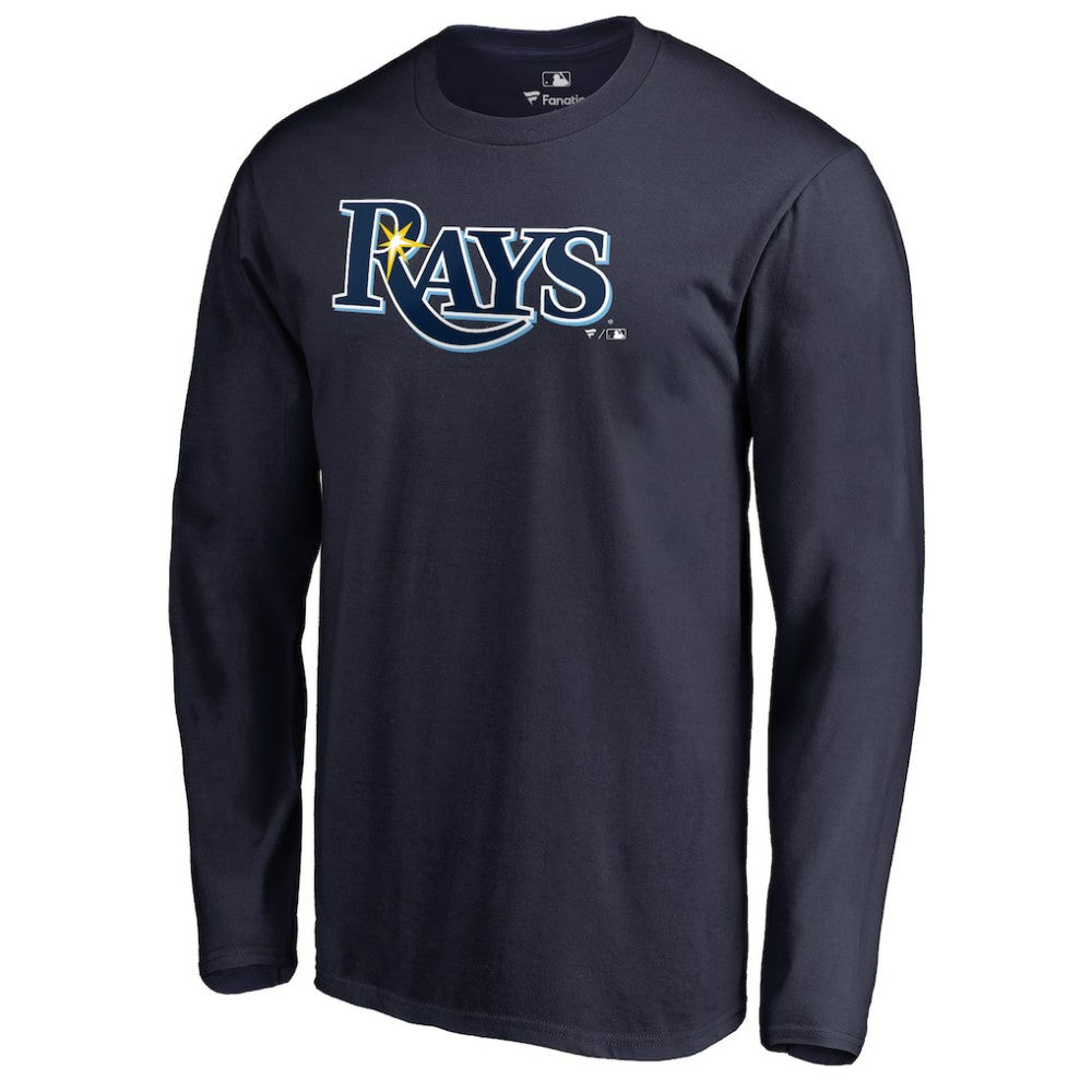 Tampa Bay Rays Team Wordmark Long Sleeve T-Shirt Navy