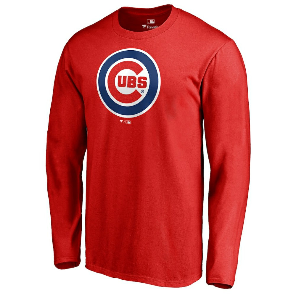 Chicago Cubs Team Wordmark Long Sleeve T-Shirt Red