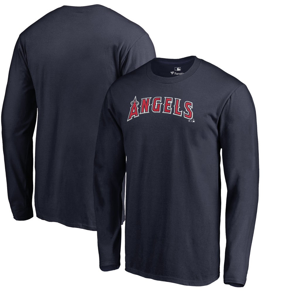 Los Angeles Angels Team Wordmark Long Sleeve T-Shirt Navy