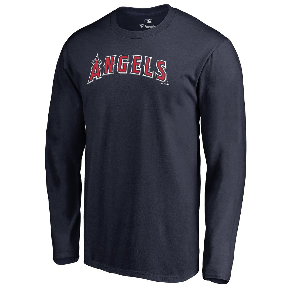 Los Angeles Angels Team Wordmark Long Sleeve T-Shirt Navy
