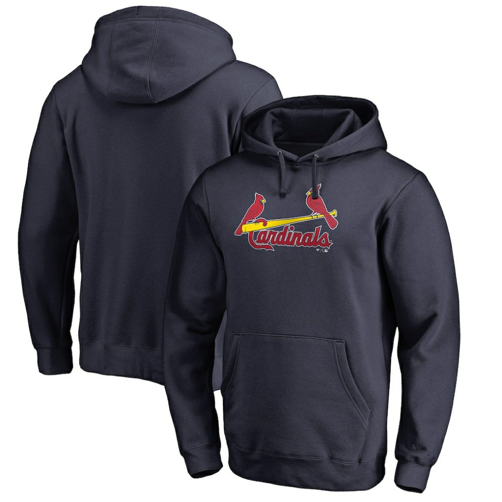 St. Louis Cardinals Official Wordmark Fitted Pullover Hoodie Navy