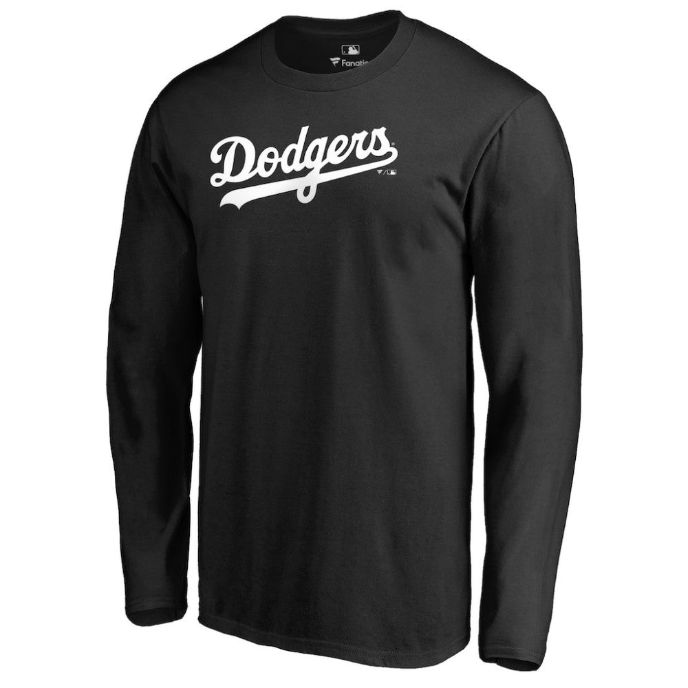 Los Angeles Dodgers Team Wordmark Long Sleeve T-Shirt Black