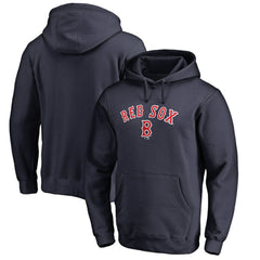 Boston Red Sox Vintage Cooperstown Collection Wahconah Fitted Pullover Hoodie Navy