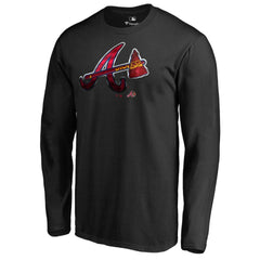 Atlanta Braves Midnight Mascot Long Sleeve T-Shirt Black