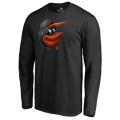 Baltimore Orioles Midnight Mascot Long Sleeve T-Shirt Black