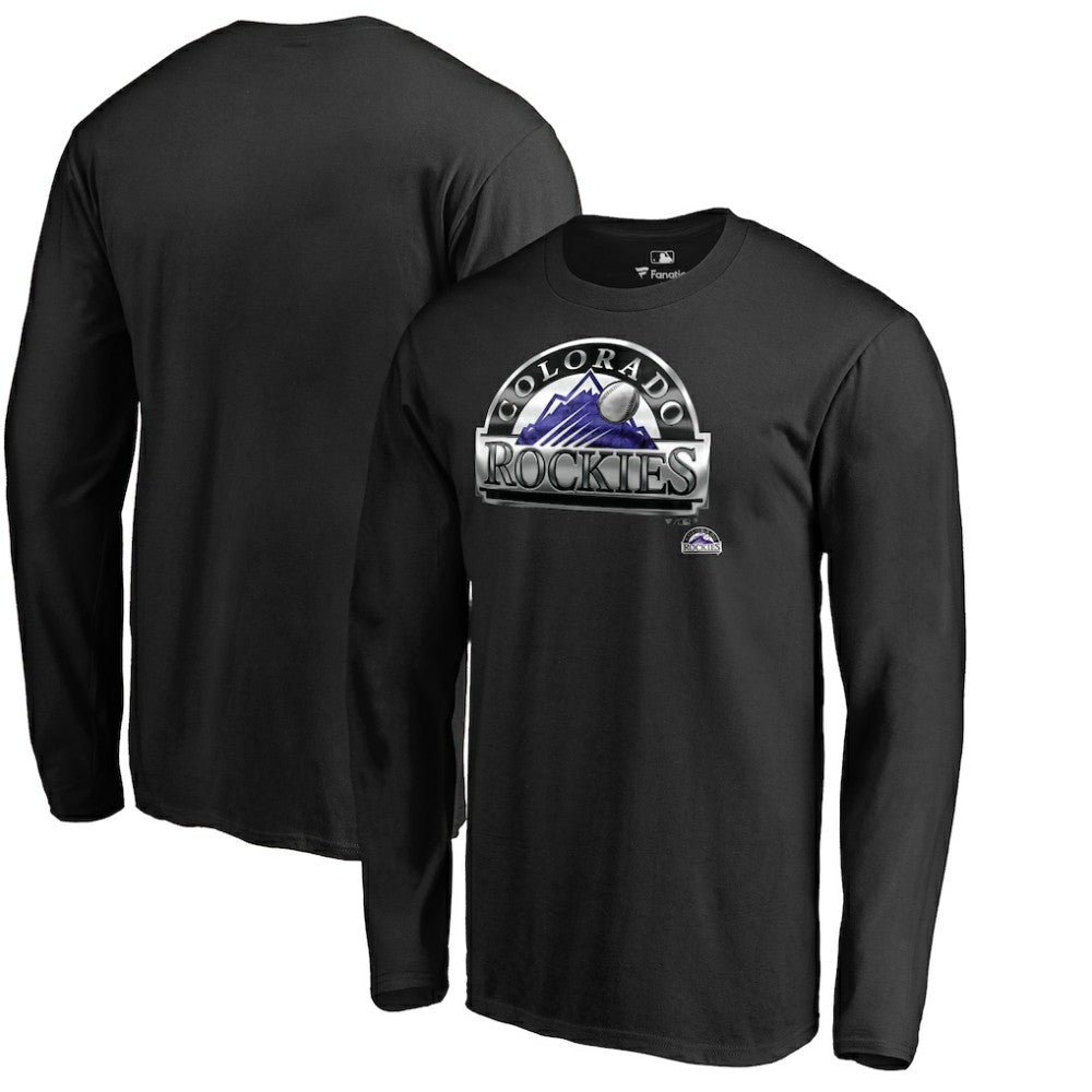 Colorado Rockies Midnight Mascot Long Sleeve T-Shirt Black