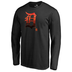 Detroit Tigers Midnight Mascot Long Sleeve T-Shirt Black
