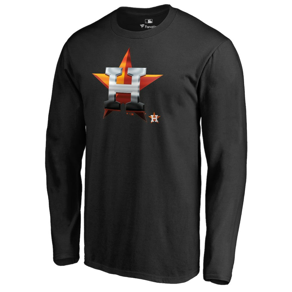 Houston Astros Midnight Mascot Long Sleeve T-Shirt Black