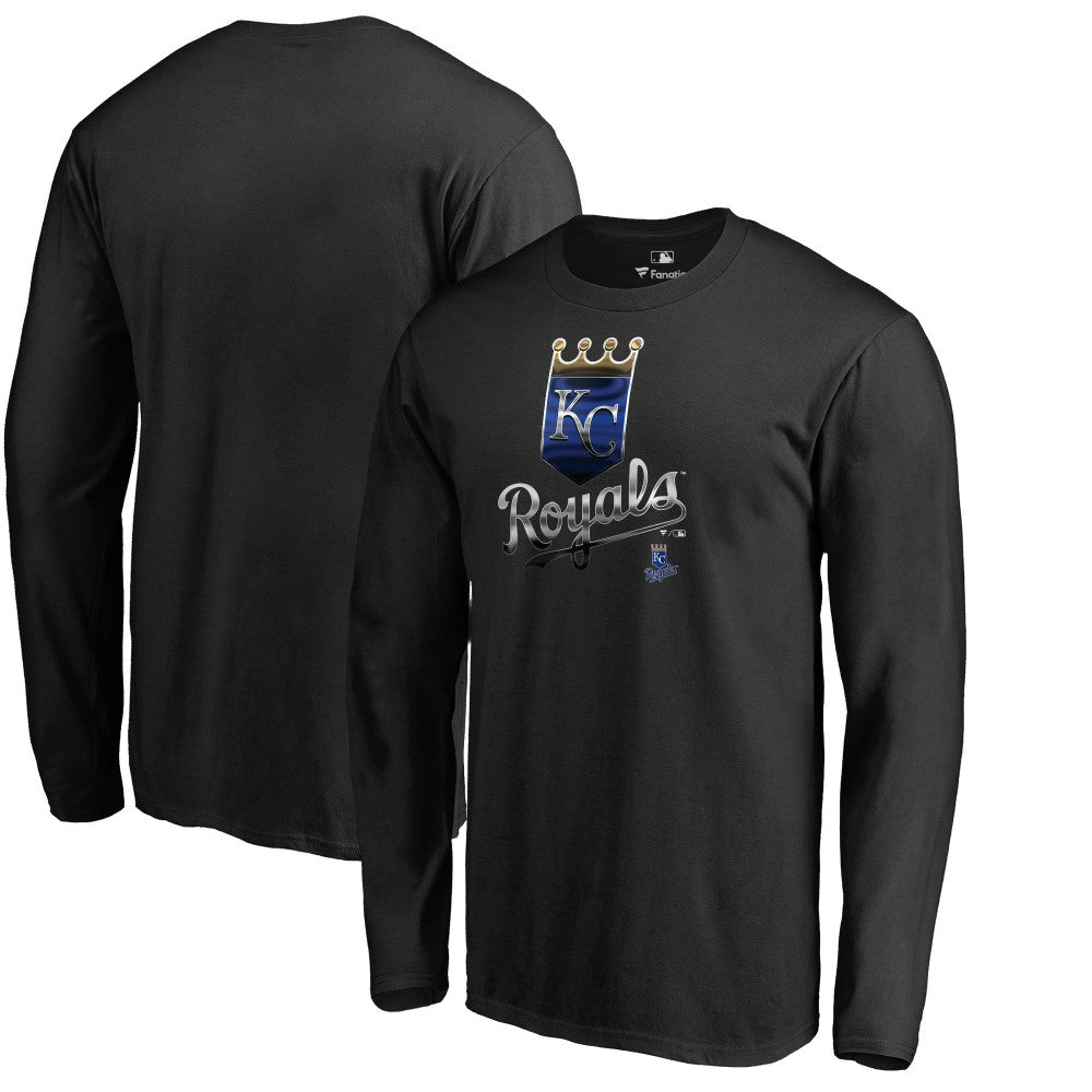 Kansas City Royals Midnight Mascot Long Sleeve T-Shirt Black