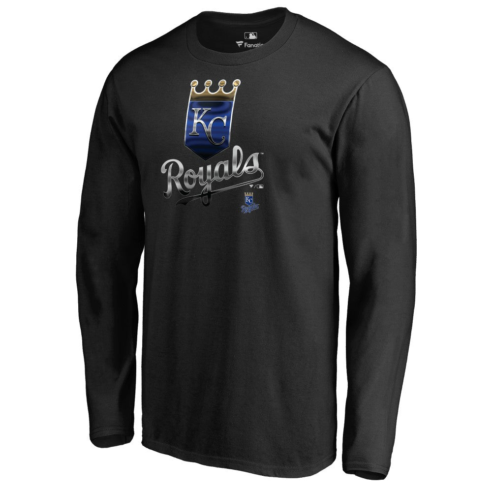 Kansas City Royals Midnight Mascot Long Sleeve T-Shirt Black