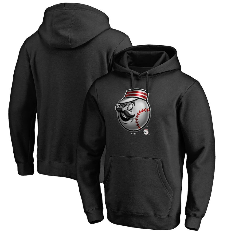Cincinnati Reds Midnight Mascot Pullover Hoodie Black
