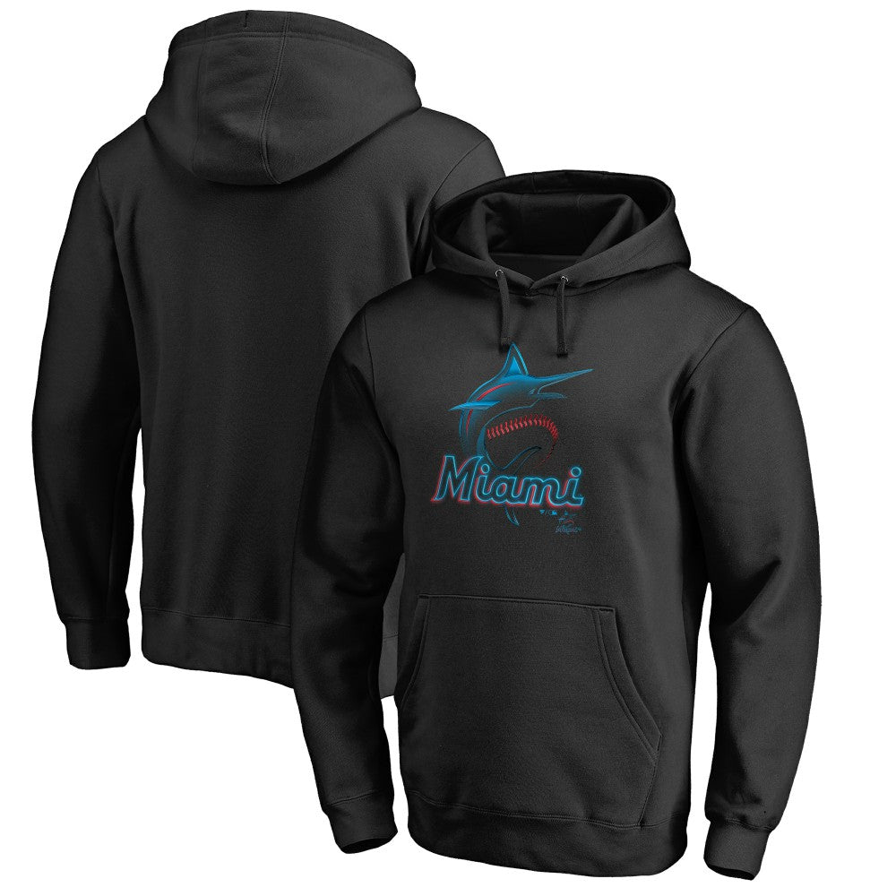 Miami Marlins Midnight Mascot Pullover Hoodie Black