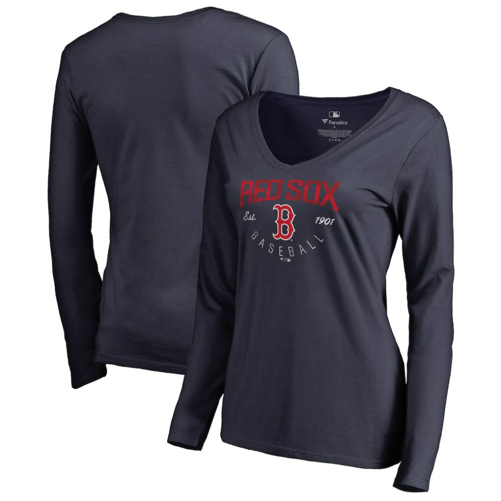 Boston Red Sox Women's Live For It Long Sleeve T-Shirt Navy