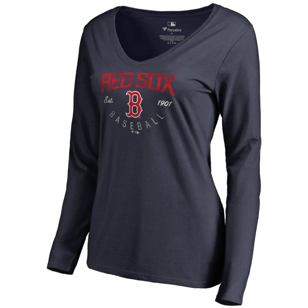 Boston Red Sox Women's Live For It Long Sleeve T-Shirt Navy