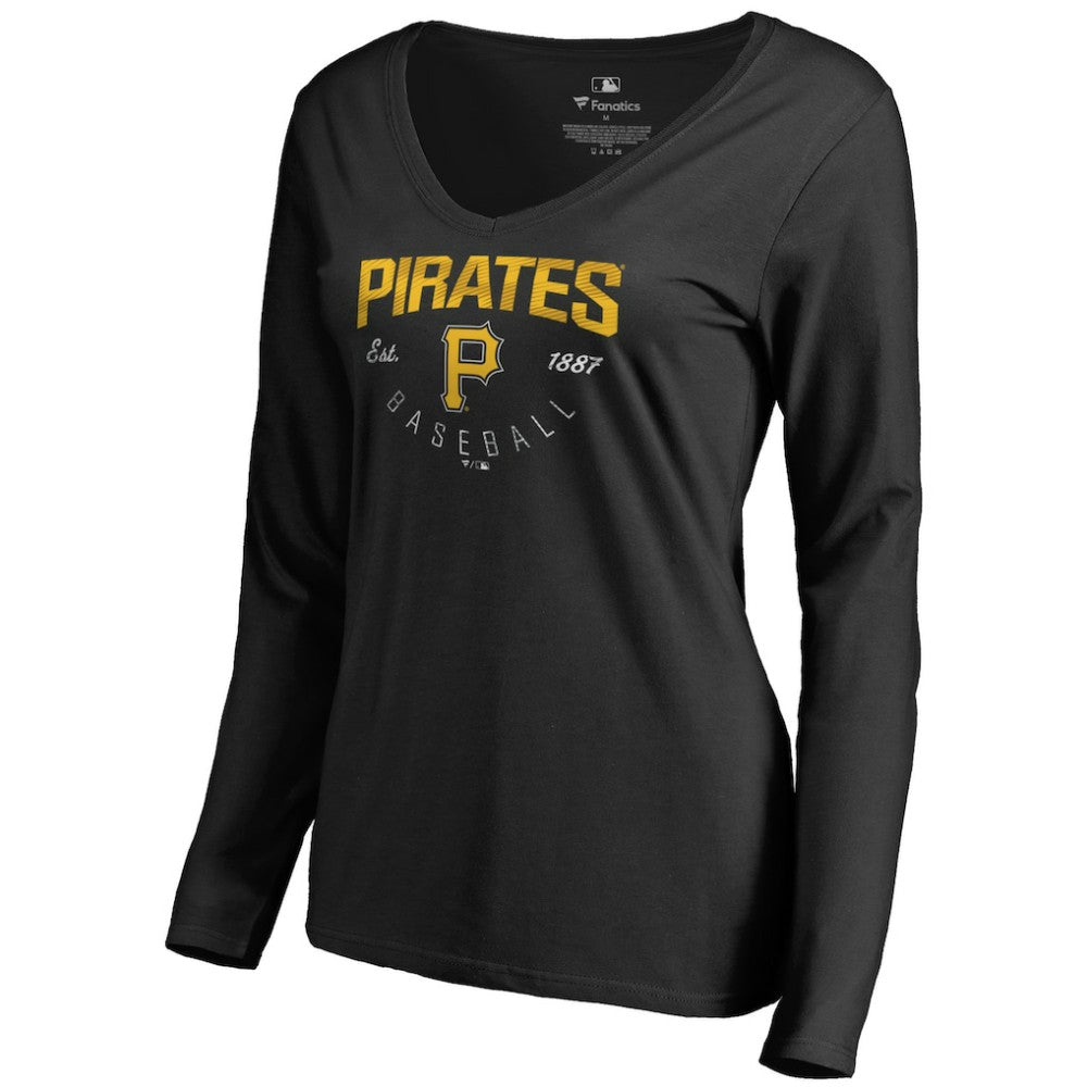 Pittsburgh Pirates Women's Live For It Long Sleeve T-Shirt Black