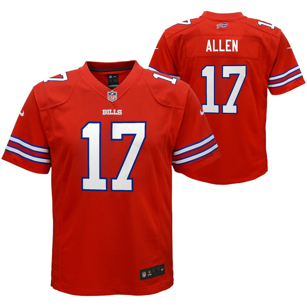 Josh Allen Buffalo Bills Youth Game Jersey - Red