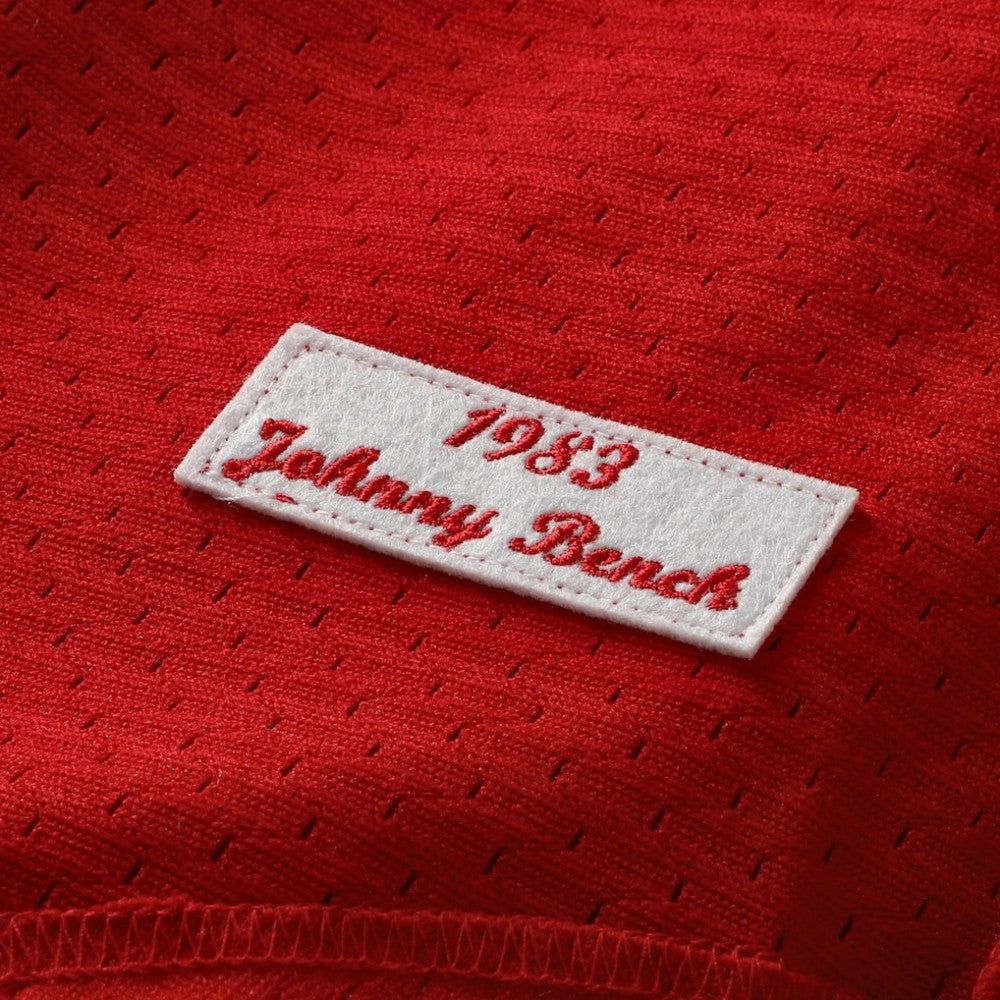 Johnny Bench Cincinnati Reds Cooperstown Collection Big & Tall Mesh Batting Practice Jersey Red | Mitchell & Ness