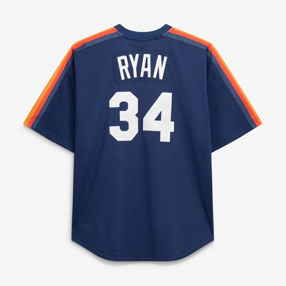 Nolan Ryan Houston Astros Cooperstown Collection Big & Tall Mesh Batting Practice Jersey Navy | Mitchell & Ness