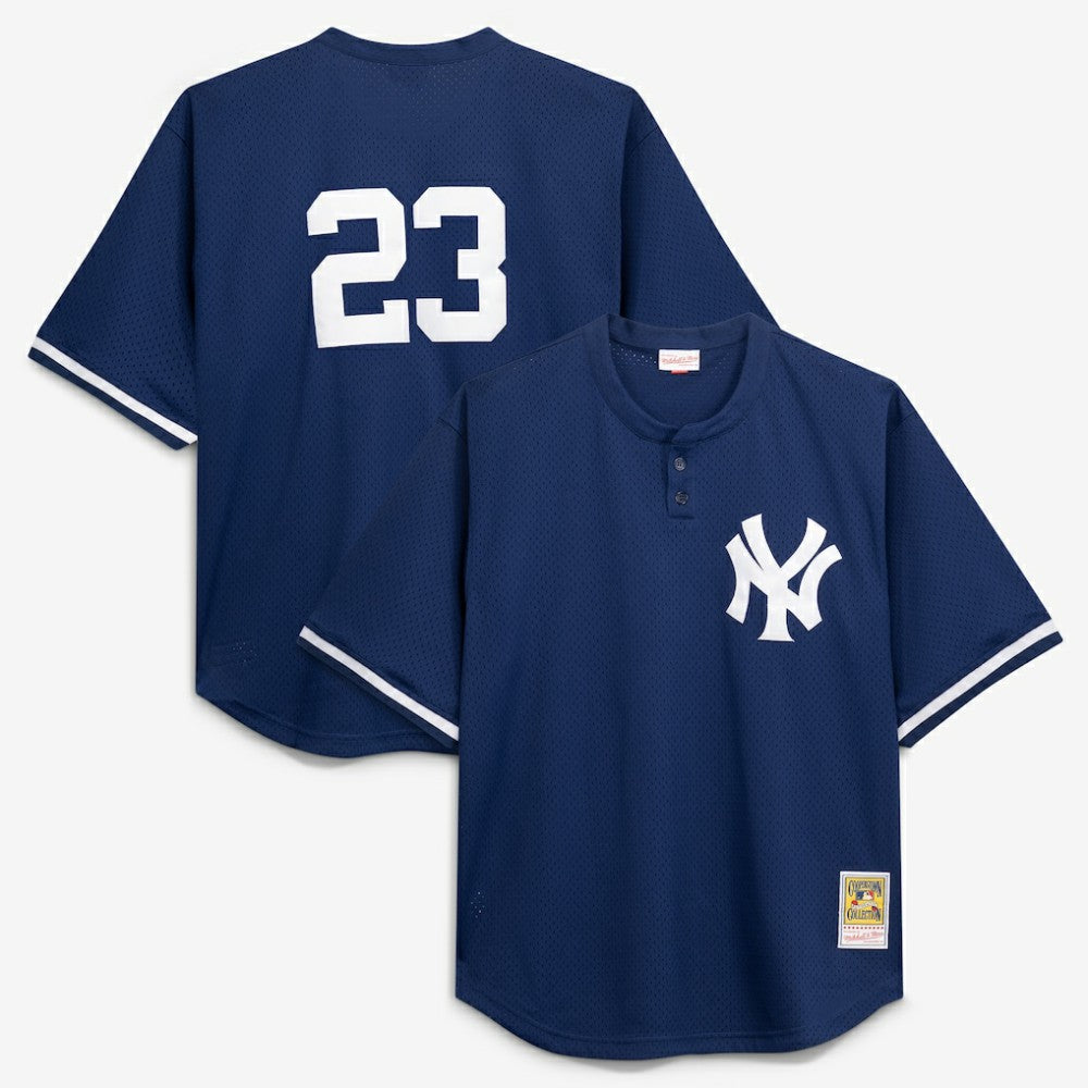 Don Mattingly New York Yankees Cooperstown Collection Big & Tall Mesh Batting Practice Jersey Navy | Mitchell & Ness