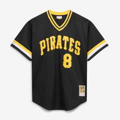 Willie Stargell Pittsburgh Pirates Cooperstown Collection Big & Tall Mesh Batting Practice Jersey Black | Mitchell & Ness