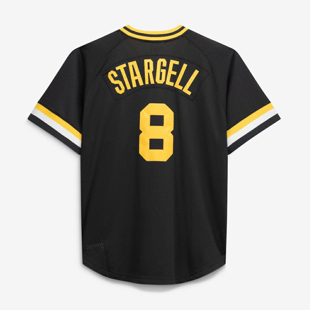 Willie Stargell Pittsburgh Pirates Cooperstown Collection Big & Tall Mesh Batting Practice Jersey Black | Mitchell & Ness