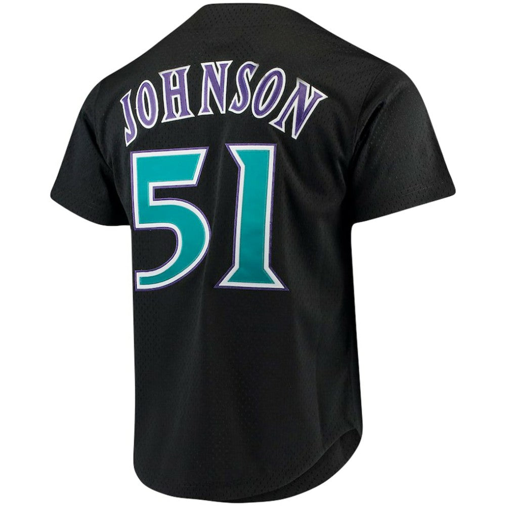 Randy Johnson Arizona Diamondbacks Big & Tall Cooperstown Mesh Batting Practice Jersey - Black