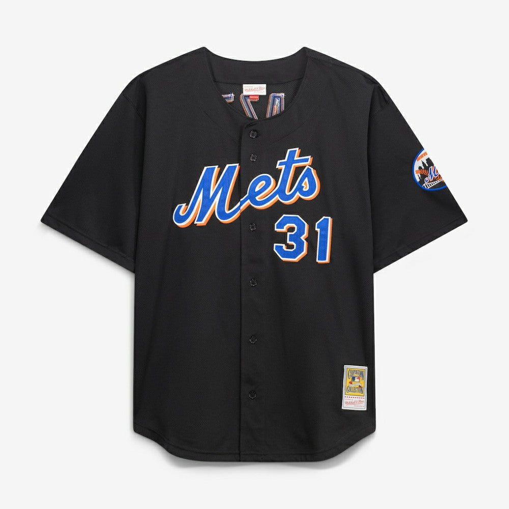 Mike Piazza New York Mets Big & Tall Cooperstown Mesh Batting Practice Jersey Black | Mitchell & Ness